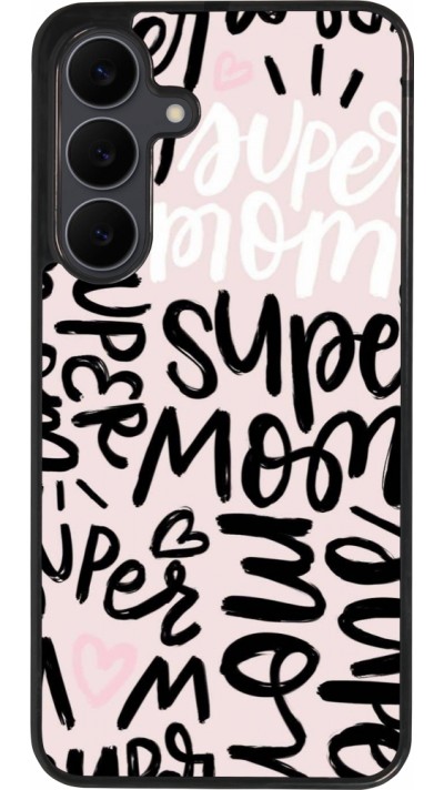 Samsung Galaxy S25 FE Case Hülle - Silikon schwarz Mom 2024 Super mom