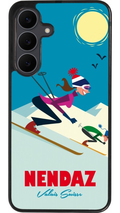 Samsung Galaxy S25 FE Case Hülle - Silikon schwarz Nendaz Ski Downhill