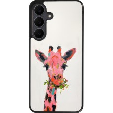 Samsung Galaxy S25 FE Case Hülle - Silikon schwarz Pink Girafe Paint