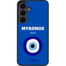 Samsung Galaxy S25 FE Case Hülle - Silikon schwarz Pop Summer Destination Mykonos