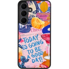 Samsung Galaxy S25 FE Case Hülle - Silikon schwarz Preppy Today is Going to be a good day
