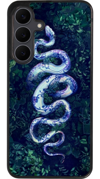 Samsung Galaxy S25 FE Case Hülle - Silikon schwarz Snake Blue Anaconda