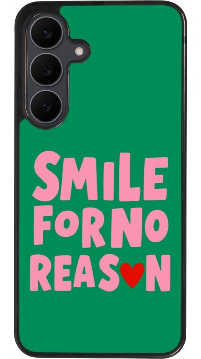 Coque Samsung Galaxy S25 FE - Silicone rigide noir Smile for no reason 2026