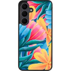 Coque Samsung Galaxy S25 FE - Silicone rigide noir Spring 23 colorful flowers