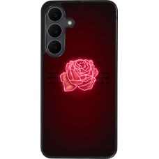 Coque Samsung Galaxy S25 FE - Silicone rigide noir Spring 23 neon rose
