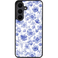 Coque Samsung Galaxy S25 FE - Silicone rigide noir Spring 23 watercolor blue flowers