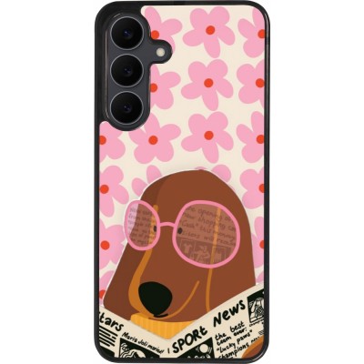 Samsung Galaxy S25 FE Case Hülle - Silikon schwarz Dog with newspaper Spring 2026