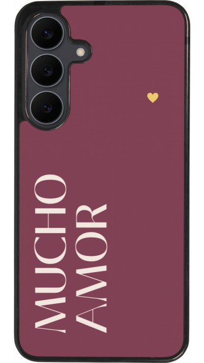 Samsung Galaxy S25 FE Case Hülle - Silikon schwarz Valentine 2024 mucho amor rosado
