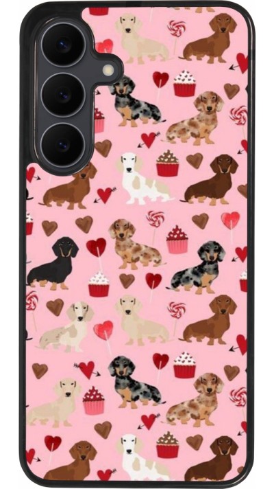 Samsung Galaxy S25 FE Case Hülle - Silikon schwarz Valentine 2024 puppy love