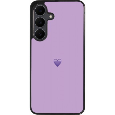 Samsung Galaxy S25 FE Case Hülle - Silikon schwarz Valentine 2023 purpule single heart