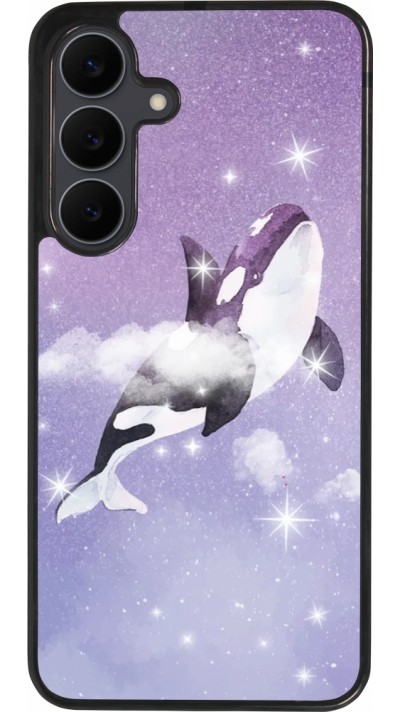 Samsung Galaxy S25 FE Case Hülle - Silikon schwarz Whale in sparking stars