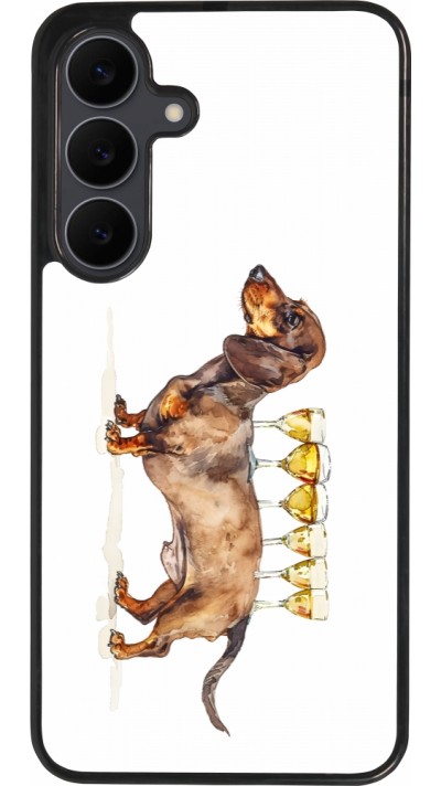 Samsung Galaxy S25 FE Case Hülle - Silikon schwarz Wine Teckel