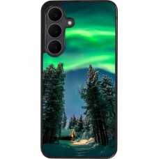 Samsung Galaxy S25 FE Case Hülle - Silikon schwarz Winter 22 Northern Lights