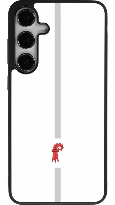 Samsung Galaxy S25+ Case Hülle - Silikon schwarz Kanton BL weiss
