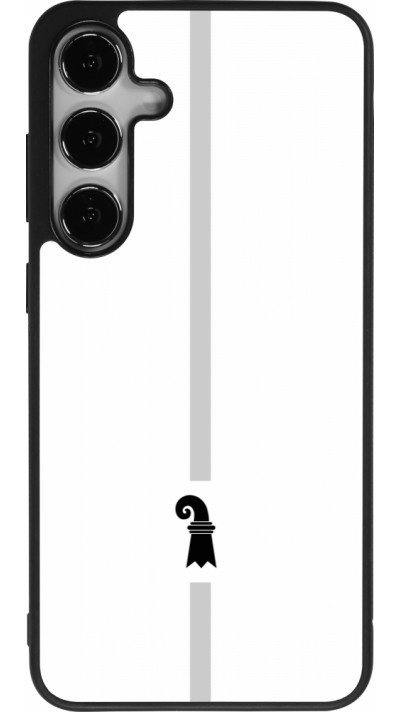 Samsung Galaxy S25+ Case Hülle - Silikon schwarz Kanton BS weiss