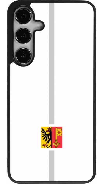 Samsung Galaxy S25+ Case Hülle - Silikon schwarz Kanton GE weiss