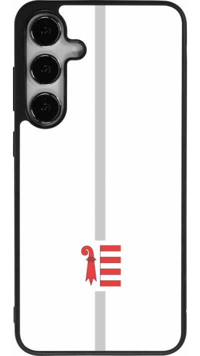 Samsung Galaxy S25+ Case Hülle - Silikon schwarz Kanton JU weiss