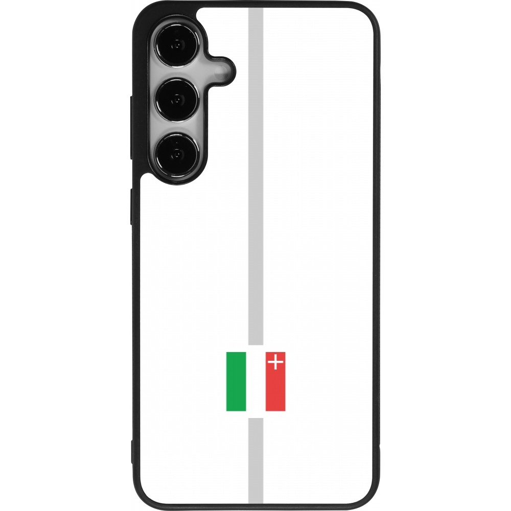 Samsung Galaxy S25+ Case Hülle - Silikon schwarz Kanton NE weiss