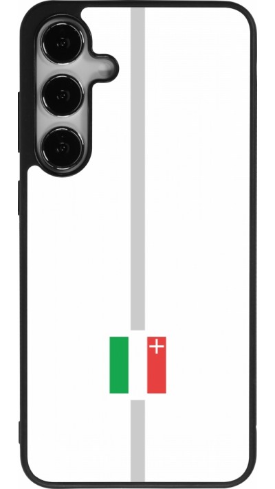 Samsung Galaxy S25+ Case Hülle - Silikon schwarz Kanton NE weiss
