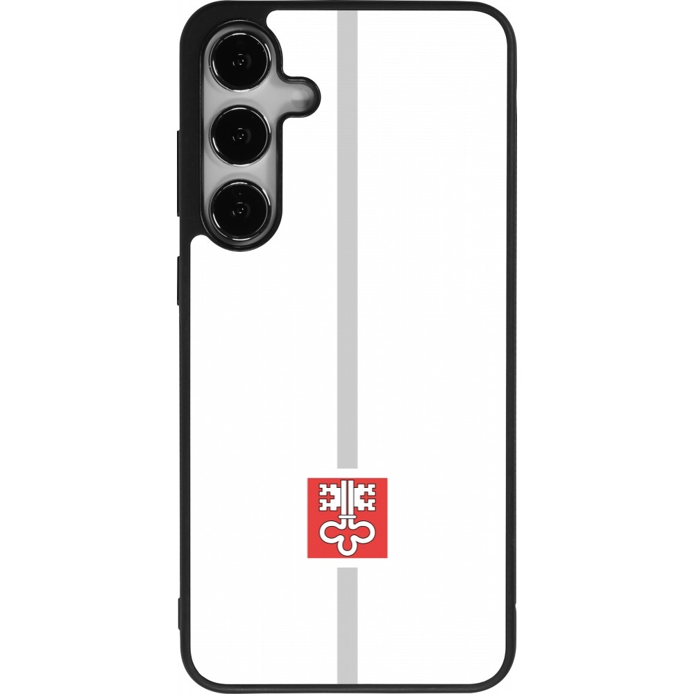Samsung Galaxy S25+ Case Hülle - Silikon schwarz Kanton NW weiss