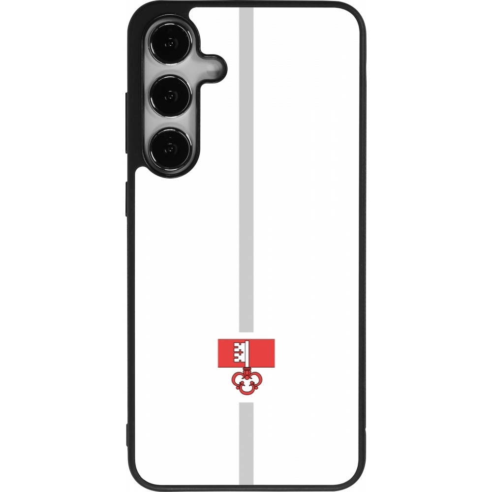 Samsung Galaxy S25+ Case Hülle - Silikon schwarz Kanton OW weiss