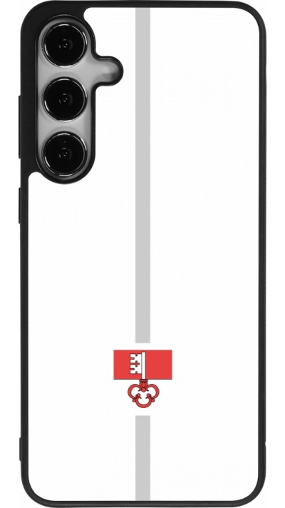 Samsung Galaxy S25+ Case Hülle - Silikon schwarz Kanton OW weiss