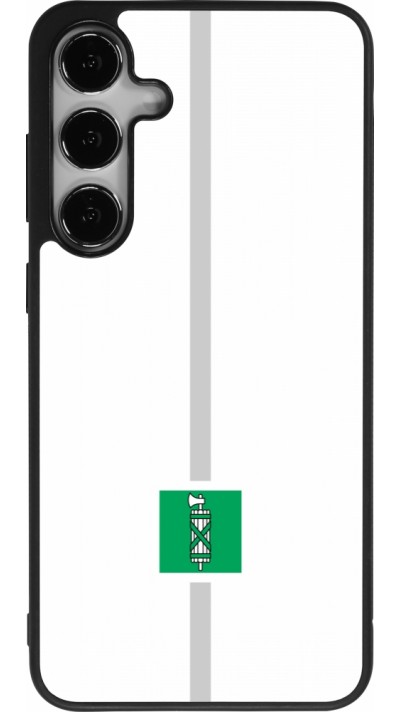 Samsung Galaxy S25+ Case Hülle - Silikon schwarz Kanton SG weiss