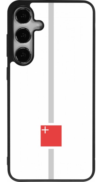 Samsung Galaxy S25+ Case Hülle - Silikon schwarz Kanton SZ weiss