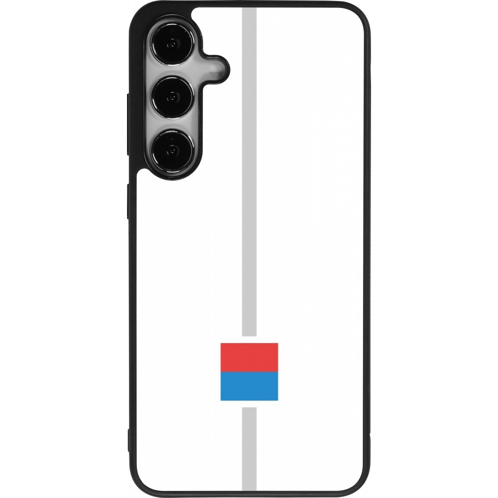 Samsung Galaxy S25+ Case Hülle - Silikon schwarz Kanton TI weiss