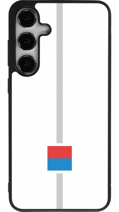 Samsung Galaxy S25+ Case Hülle - Silikon schwarz Kanton TI weiss