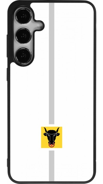 Samsung Galaxy S25+ Case Hülle - Silikon schwarz Kanton UR weiss