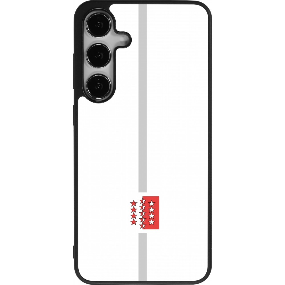 Samsung Galaxy S25+ Case Hülle - Silikon schwarz Kanton VS weiss