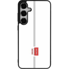 Samsung Galaxy S25+ Case Hülle - Silikon schwarz Kanton VS weiss