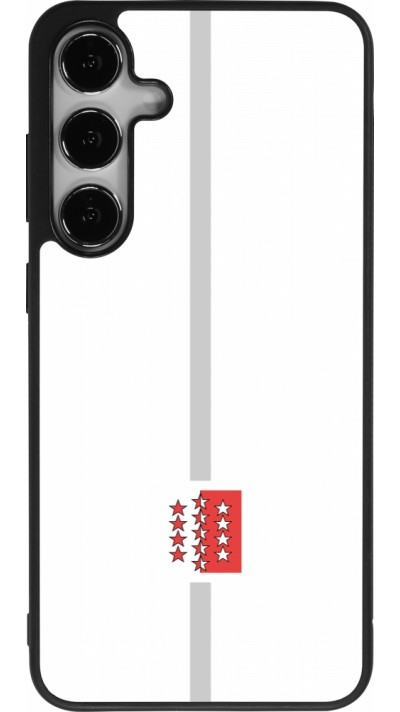 Samsung Galaxy S25+ Case Hülle - Silikon schwarz Kanton VS weiss