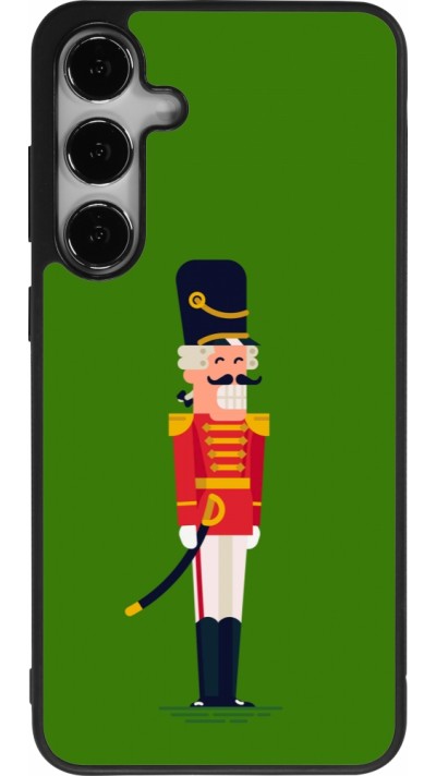 Coque Samsung Galaxy S25+ - Silicone rigide noir Christmas 25 Nutcracker Green
