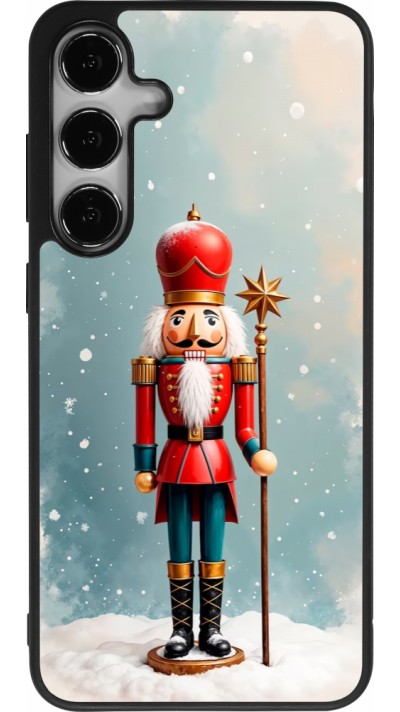Coque Samsung Galaxy S25+ - Silicone rigide noir Christmas 25 Nutcracker Snow