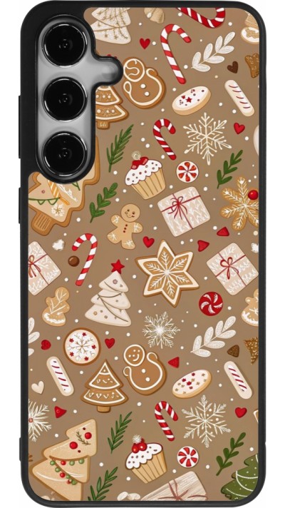 Coque Samsung Galaxy S25+ - Silicone rigide noir Christmas 25 Pattern Ginger Cookie