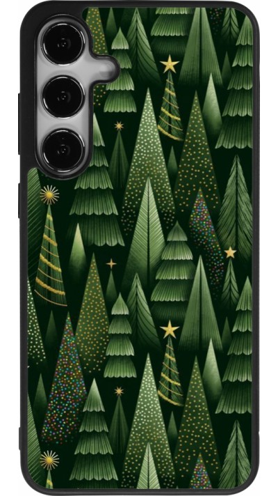 Coque Samsung Galaxy S25+ - Silicone rigide noir Christmas 25 Pattern Xmas Tree