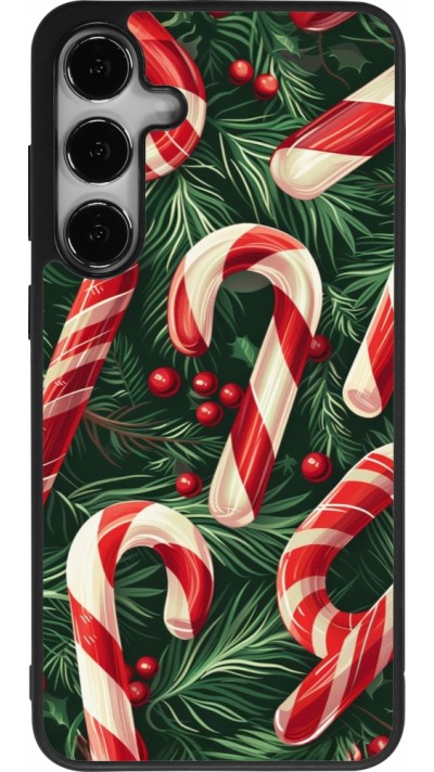 Coque Samsung Galaxy S25+ - Silicone rigide noir Christmas 25 Xmas Stick
