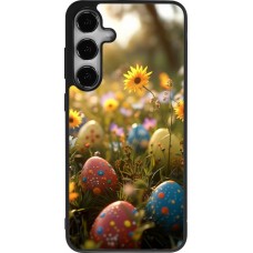 Samsung Galaxy S25+ Case Hülle - Silikon schwarz Easter 2026 Decorated eggs