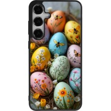 Samsung Galaxy S25+ Case Hülle - Silikon schwarz Easter 2026 Eggs with bees