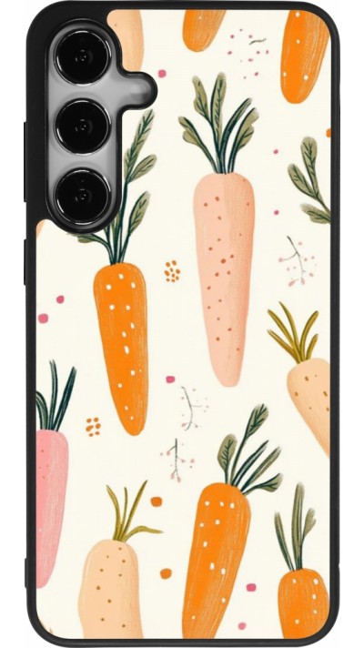 Samsung Galaxy S25+ Case Hülle - Silikon schwarz Easter 2026 Illustration carrots