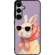 Samsung Galaxy S25+ Case Hülle - Silikon schwarz Easter 2026 Rabbit with scarf