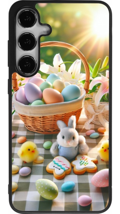 Samsung Galaxy S25+ Case Hülle - Silikon schwarz Ostern 2025 Osterkorb