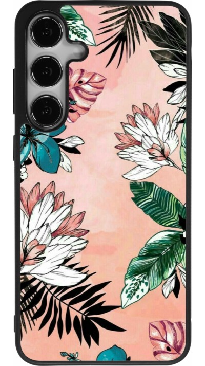Samsung Galaxy S25+ Case Hülle - Silikon schwarz Flowers Artprint