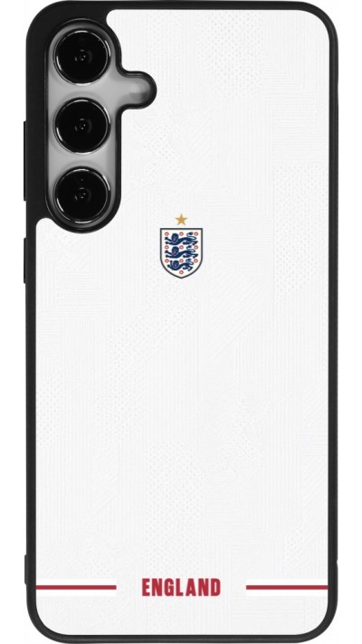 Coque Samsung Galaxy S25+ - Silicone rigide noir Maillot de football Angleterre 2026 personnalisable