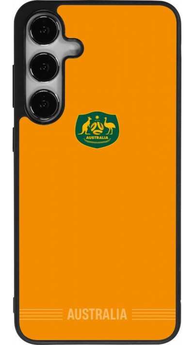 Coque Samsung Galaxy S25+ - Silicone rigide noir Maillot de football Australie 2026 personnalisable