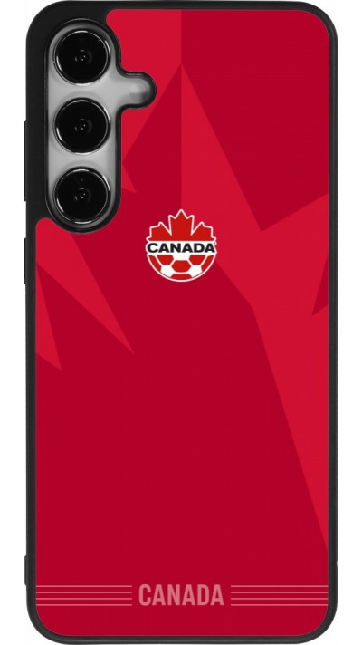 Coque Samsung Galaxy S25+ - Silicone rigide noir Maillot de football Canada 2026 personnalisable