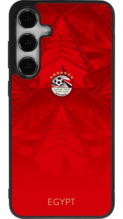 Coque Samsung Galaxy S25+ - Silicone rigide noir Maillot de football E?gypte 2026 personnalisable