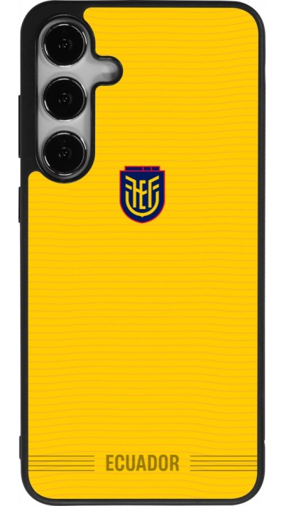 Coque Samsung Galaxy S25+ - Silicone rigide noir Maillot de football E?quateur 2026 personnalisable